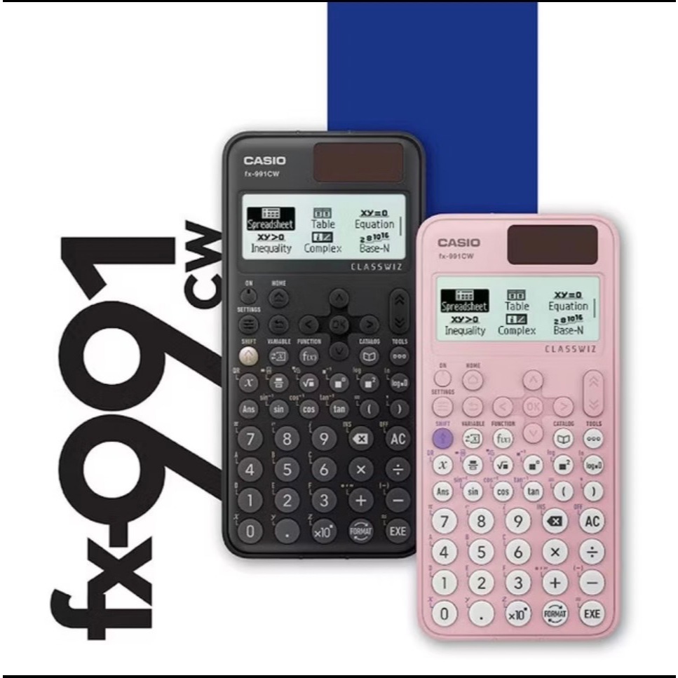 Casiocalculator เครื่องคิดเลขวิทยาศาสตร์ รุ่น FX-991CW-สีดำ / FX-991CE-สีชมพู ใหม่ล่าสุดในซีรี่ FX-9