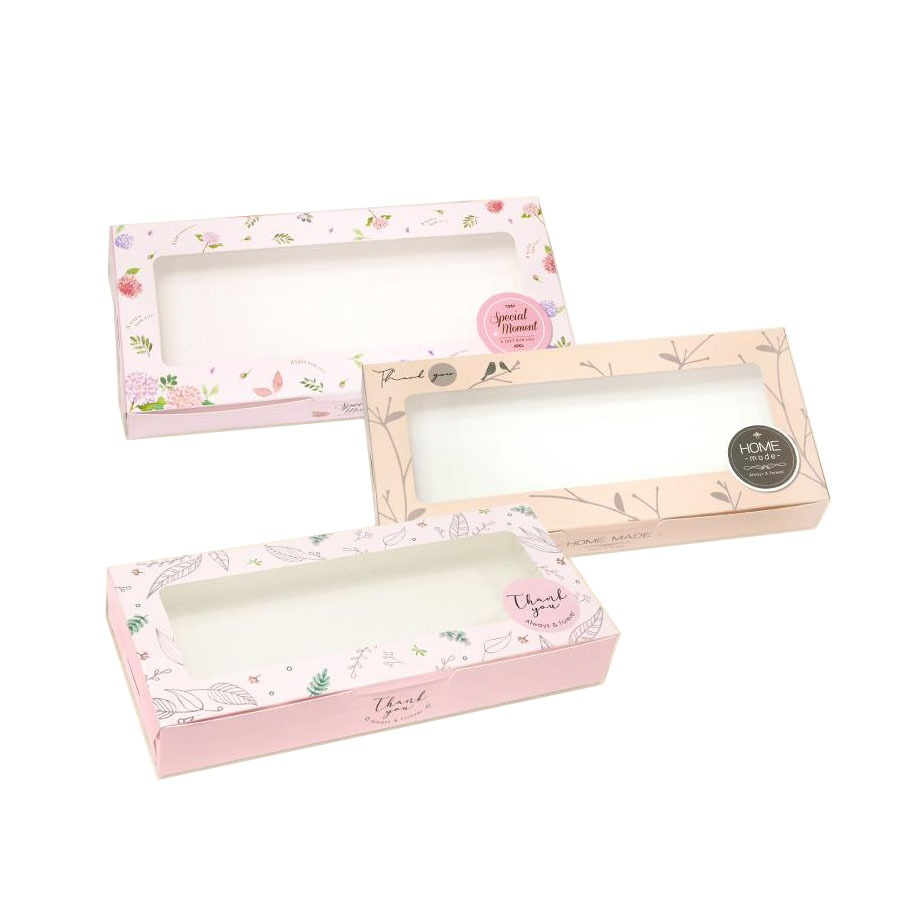 กล่องบราวนี่ 6 ชิ้น BK62W (20 ใบ/แพ็ค) 11 x 24 x ส 3.5 ซม. ใส่ขนมเปี๊ยะ ขนมจันอับ วันสารท