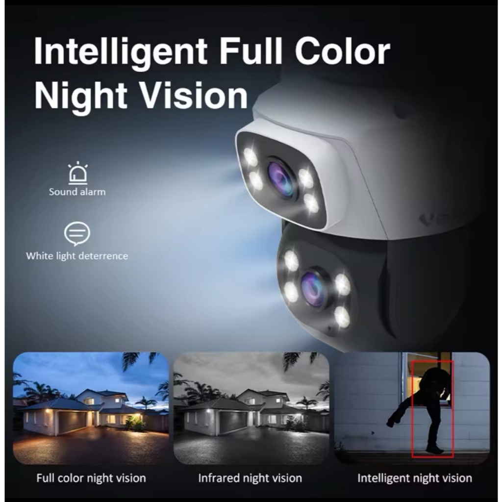 VSTARCAM C622DR กล้องวงจรปิดไร้สาย ความละเอียด 3MP 1296p เลนส์กล้องคู่ กลางคืนภาพสี Ai + ตรวจจับคน และ สัญญาณแจ้งเตือน - รูปที่ 2