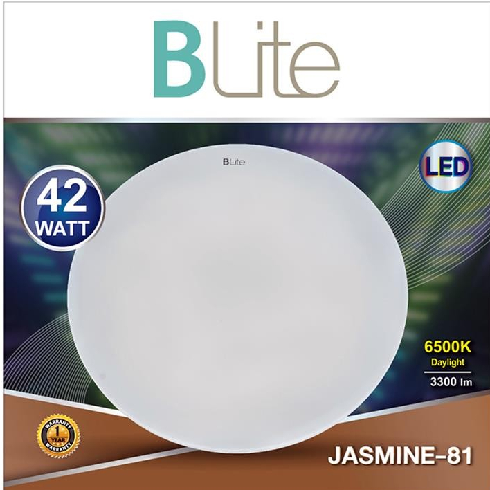 BLITE ไฟเพดาน LED BLITE JASMINE-81 42 วัตต์ DAYLIGHT 19 นิ้ว โคมไฟภายใน โคมไฟเพดาน LED CEILING FLUSH