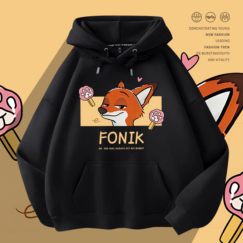 L753เสื้อฮู้ดแขนยาวลายแฟชั่นสวย..มี7สีหลายไซส์เลือกได้(S-3XL)