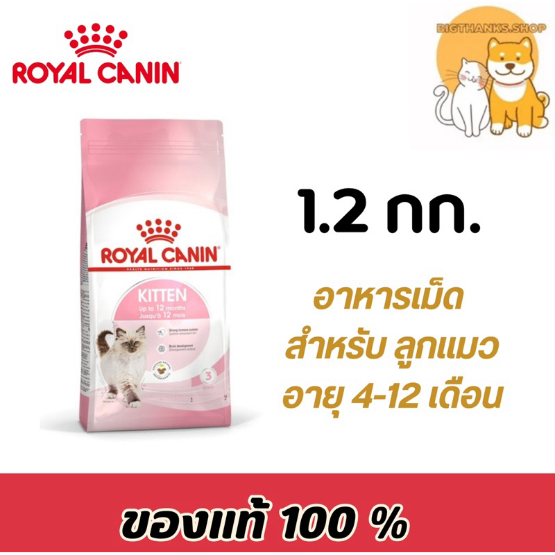 Royal canin Kitten 1.2 kg.  อาหารเม็ด สำหรับลูกแมว อายุ 4 - 12 เดือน