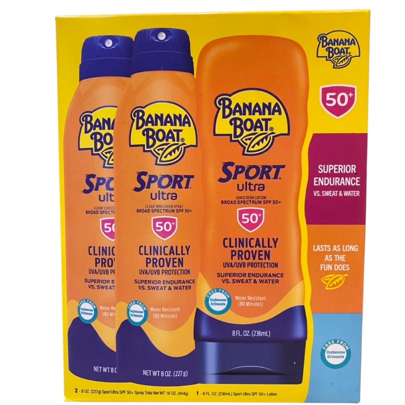Banana Boat Sport Ultra Broad Spectrum Sunscreen Lotion/Spray SPF 50+
