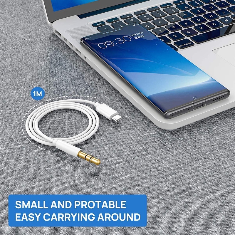 สายสัญญาณเสียง Audio Adapter อะแดปเตอร์ TYPE C สาย Aux Audio แจ็คสายไฟ สำหรับ iPhone 3.5มม.อะแดปเตอร์เสียงหูฟัง