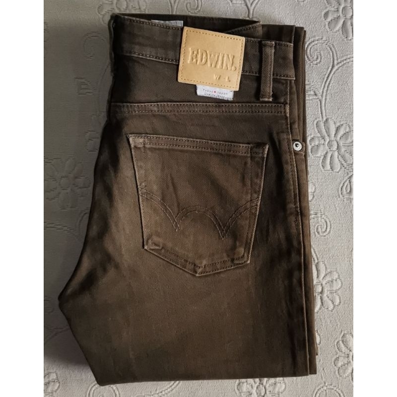 Edwin​ Tokyo Japan​ SLIM TAPERED​ เหมาะกับ​เอว​  29​ นิ้ว​ Made in Japan​  แบรนด์แท้ สภาพ​สวย​ ดีเทล