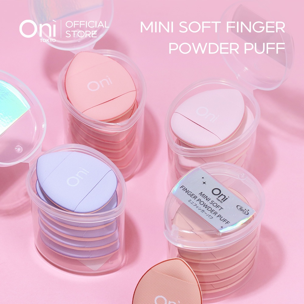 Oni ชุดพัฟฟองน้ําแต่งหน้า แบบแห้ง  และเปียก ใช้ซ้ําได้ แบบหนา สําหรับลงคอนซีลเลอร์ รองพื้น บีบีครีม