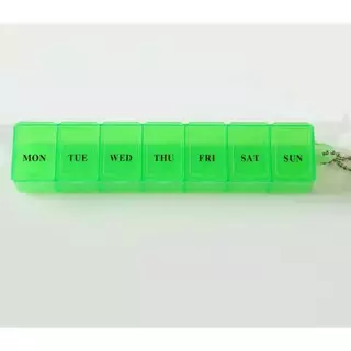 ✅(ถูกที่สุด พร้อมส่ง) กล่องยา ตลับยา ตลับใส่ยา 7 ช่อง แบบยาว