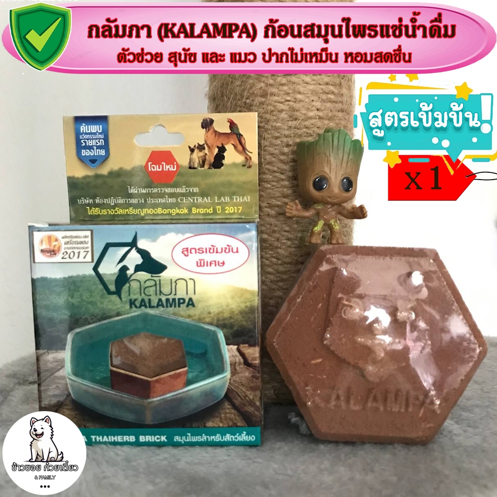 กลัมภา (KALAMPA) สูตรเข้มข้น ก้อนสมุนไพรแช่น้ำดื่มสำหรับสุนัข และ แมว