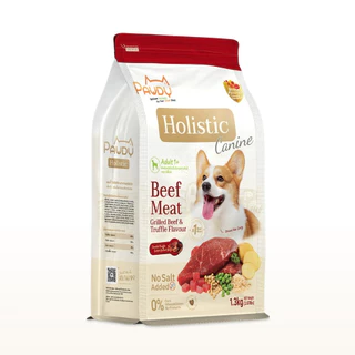 (1.3kg ซื้อ1แถม1) Pawdy Holistic Grilled beef ขนาด400g และ1.3kg สูตรเนื้อวัวย่างและเห็ดทรัฟเฟิล