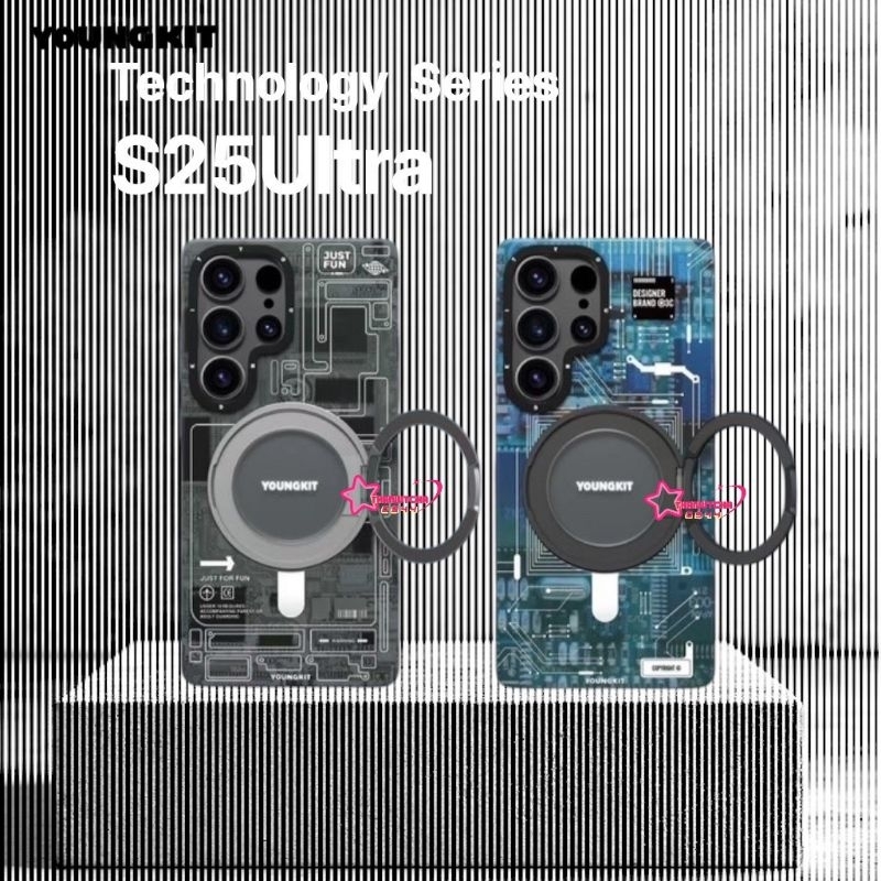 Youngkit Technology Series เคสแม่เหล็กวงแหวนตั้งได้ รุ่น Samsung S25Ultra