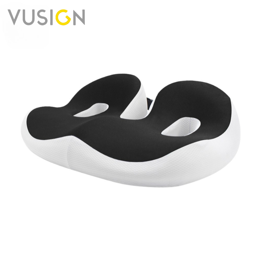 Vusign เบาะรองนั่ง เบาะรองนั่งเก้าอี้ รองรับสรีระ นั่งสบาย พกพาได้สะดวก เมมโมรี่โฟมแท้ Cushion