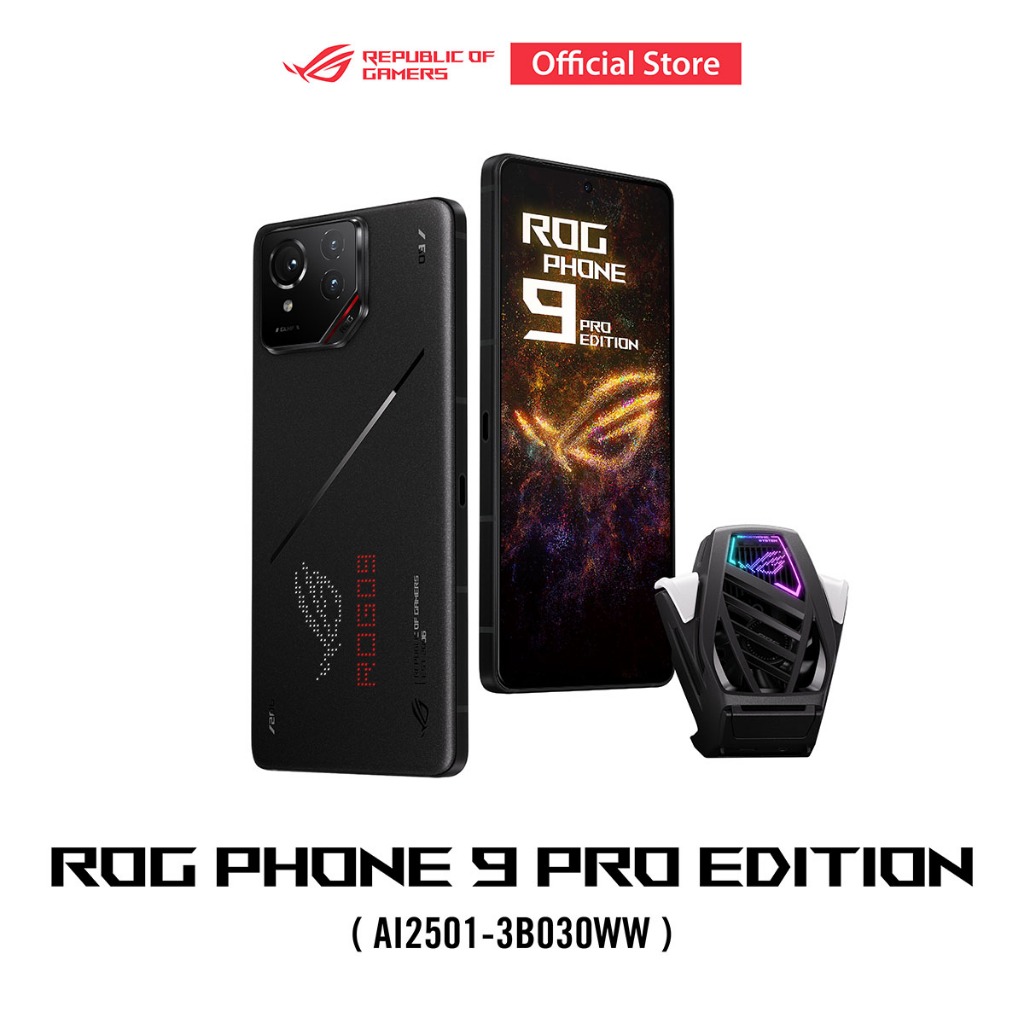[ส่งด่วน] ASUS ROG Phone 9 Pro Edition (AI2501-3B030WW) 6.78" FHD+, Snapdragon 8 Elite, RAM 24GB, ROM 1TB