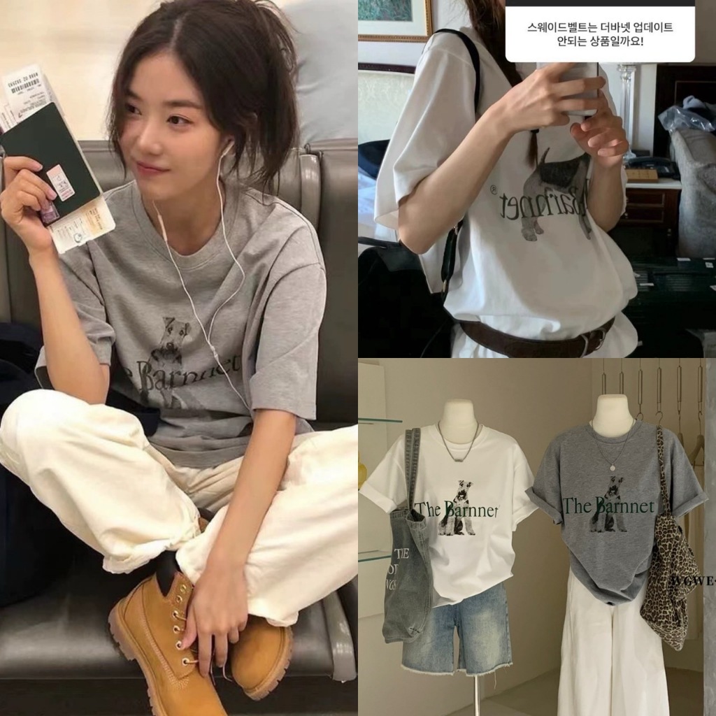 W3516 เสื้อยืดแขนสั้น ลายน้องหมา น่ารักมาก ทรงเกาหลี ทรงน่ารัก แฟชั่นเกาหลี TAG WG.WE