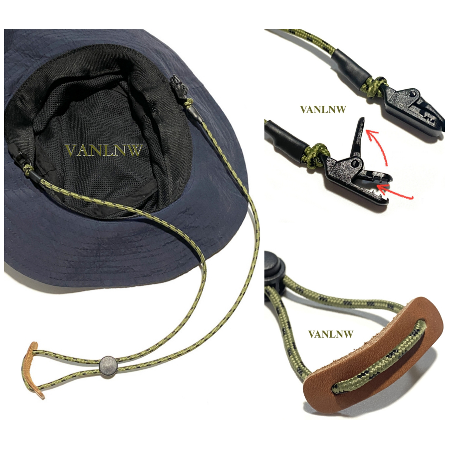 สายคล้องหมวก Hat Strap สายรัดหมวกกันลม ตะขอเกี่ยว ตัวยึดหมวก ป้องกันการสูญหาย ตัวเชือก Nylon อย่างดี แข็งแรง ปรับสายได้