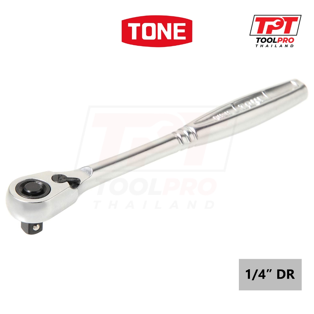 TONE ด้ามขันก๊อกแก๊ก 1/4", 145mm, Reversible Ratchet, Quick Release (RH2H)