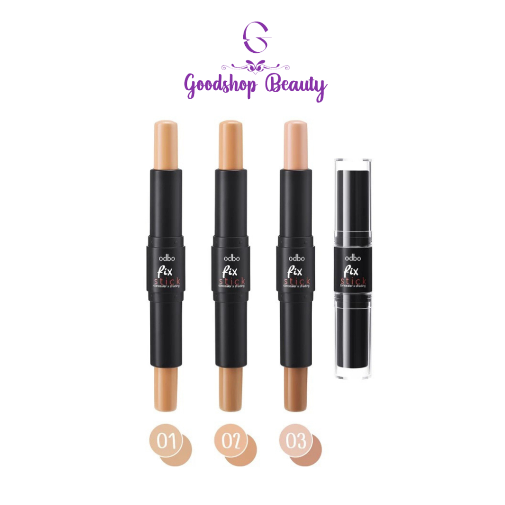 ODBO FIX STICK CONCEALER X SHADING 3g+3g. (OD450)  โอดีบีโอ ฟิกซ์ สติ๊ก คอนซีลเลอร์ เอ็กซ์ เฉดดิ้ง