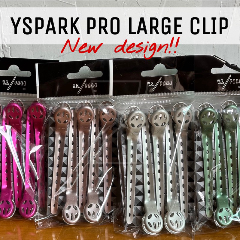 (พร้อมส่ง/ของญี่ปุ่นแท้ถูกที่สุด)YS PARK Large Pro Clips 1 pack/5pcs. กิ๊บติดผมอะลูมิเนียม 100mm แข็