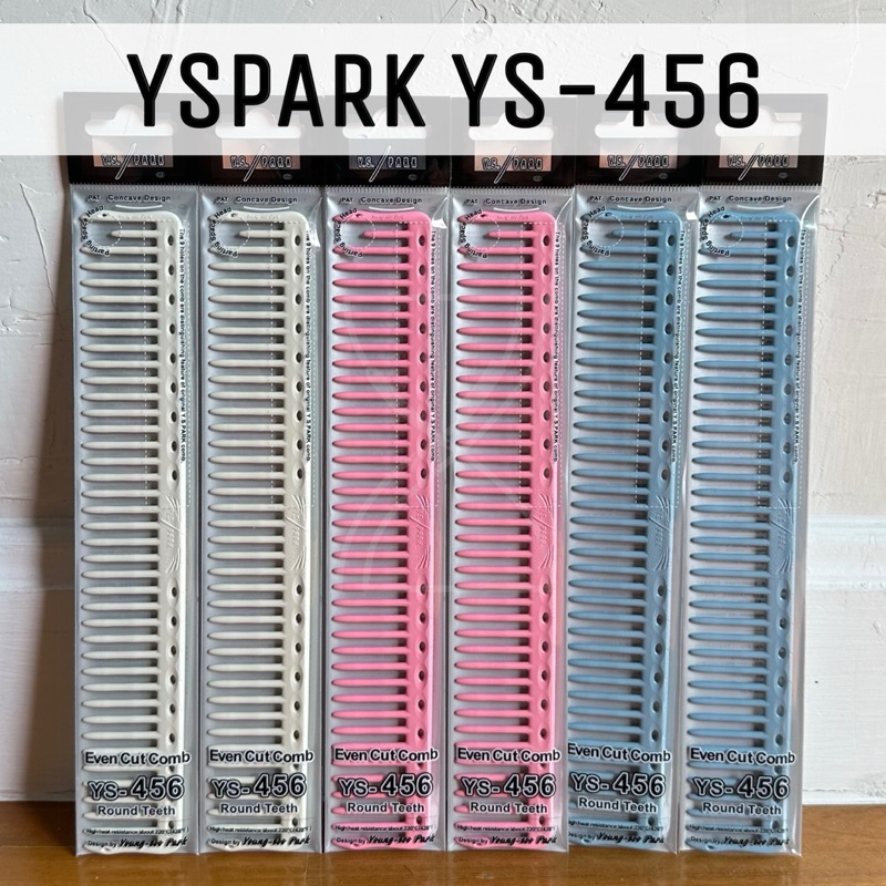 (พร้อมส่ง/ของญี่ปุ่นแท้)YS Park YS-456 Long Even Wide Tooth Cutting Comb หวีตัด ซอย มีฟันกลม ระยะฟันเท่ากันทั้งด้าม