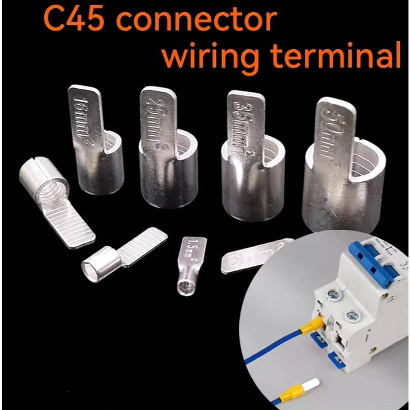 หางปลาต่อเบรกเกอร์แพ็ค10ชิ้น รุ่นC45 หางปลาเปลือย มีหลายขนาด