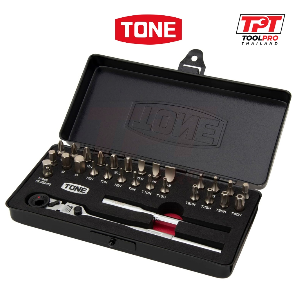 TONE ชุดด้ามขันก๊อกแก๊ก คอพับได้ Flex Head Bit Ratchet Set (BRFS27)