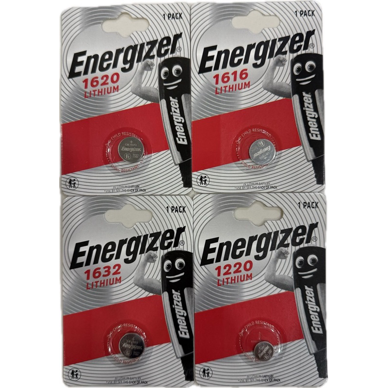 ถ่านEnergizer Lithium 3V CR1620/CR1632/CR1616/CR1220 1ก้อน แพคนำเข้า