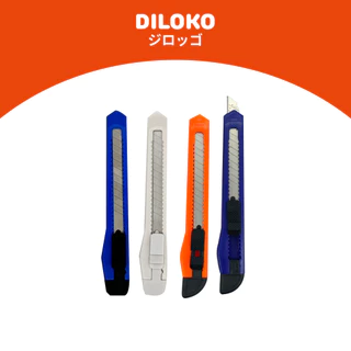 DILOKO คัตเตอร์ รุ่นพกพา ใบมีดคมกริบ ขนาด 9 มม. คุณภาพญี่ปุ่น น้ำหนักเบา พกพาสะดวก DCK001