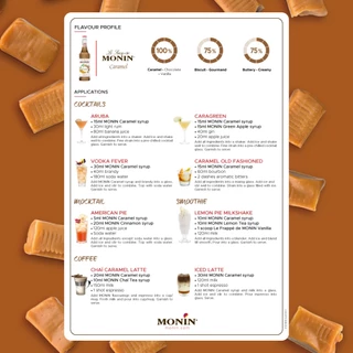 MONIN Caramel Syrup น้ำเชื่อมกลิ่นคาราเมล 1L