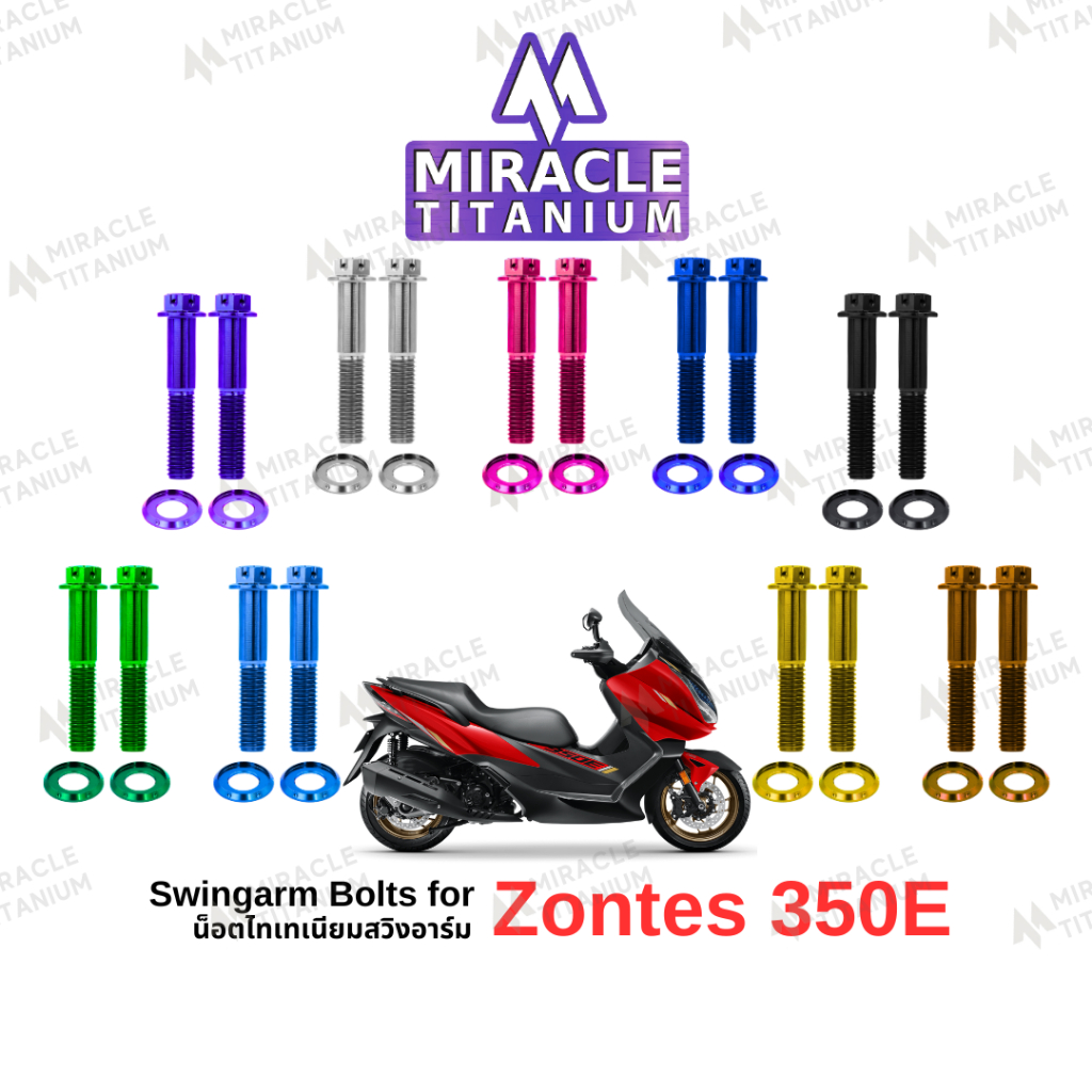 Zontes 350E Swingarm Bolts น็อตไทเทเนียมสวิงอาร์ม