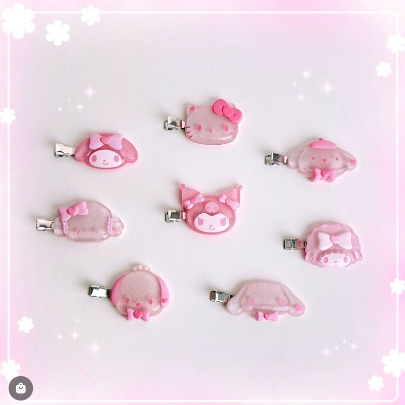 พน้อมส่ง🌟1จุ่ม🌟 กิ๊บซานริโอ้ รุ่นซากุระ2025 Sanrio Spring Hair Clips