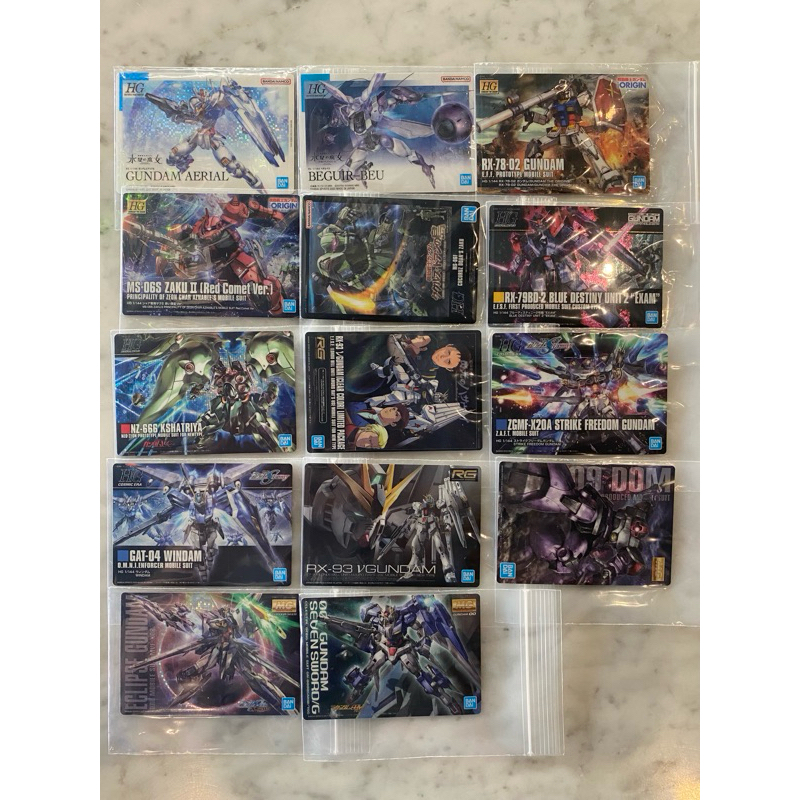 การ์ดสะสม ลาย box art กล่องกันพลา Gundam Gunpla package art collection