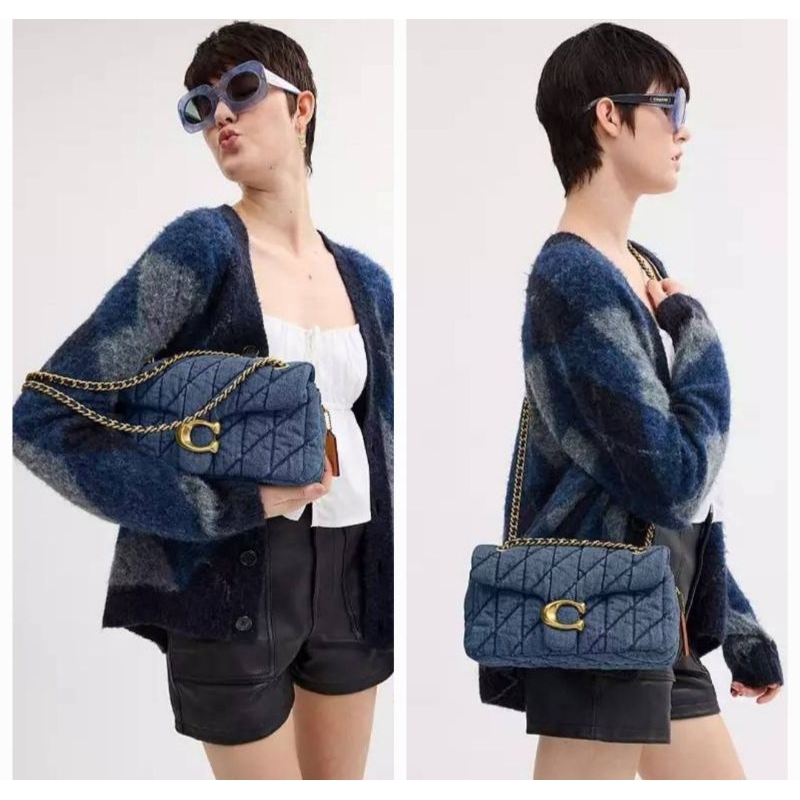 ExclusiveDeal แท้100% COACH TABBY Quilt SHOULDER BAG 26 รหัส Cp150 , Denim CR704