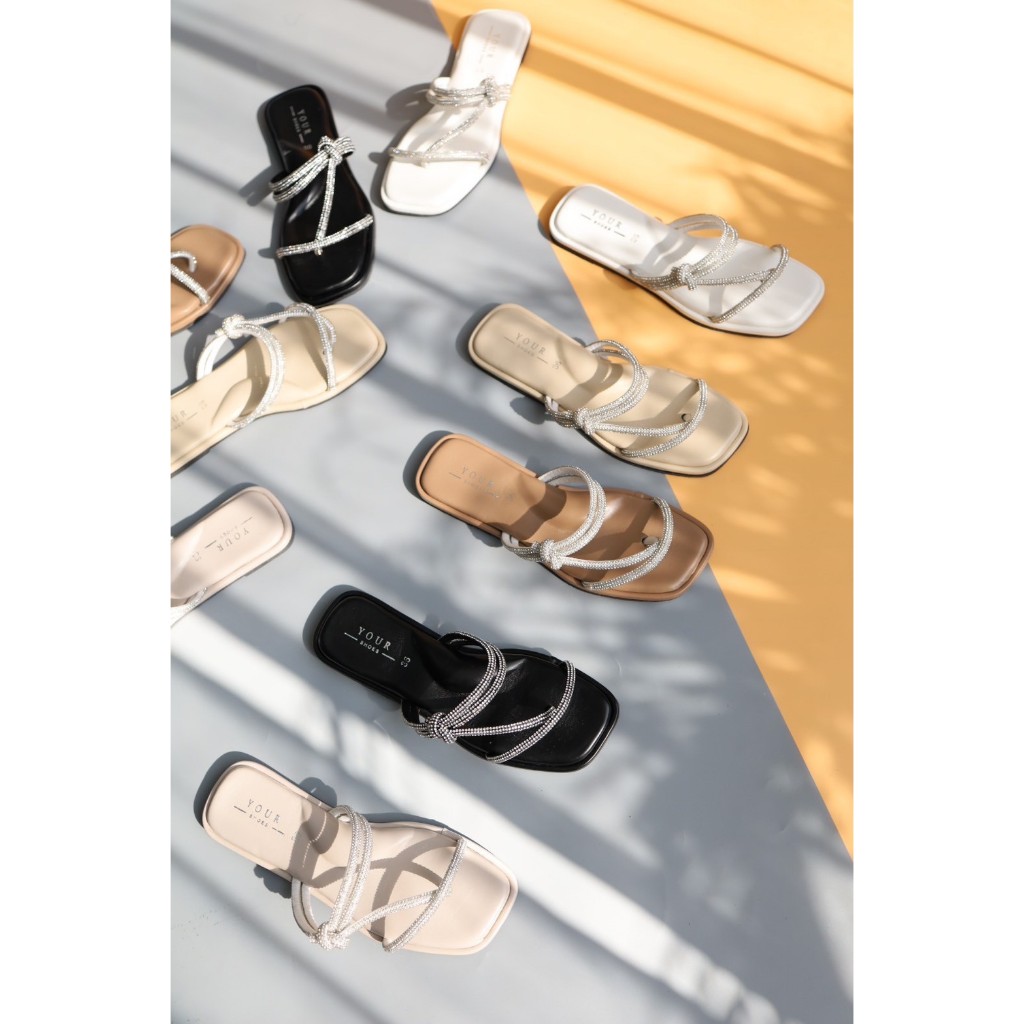 YOURSHOES M39 / รองเท้าแตะสุขภาพ รองเท้าแตะสายเพชร รองเท้าแตะนิ่มๆ