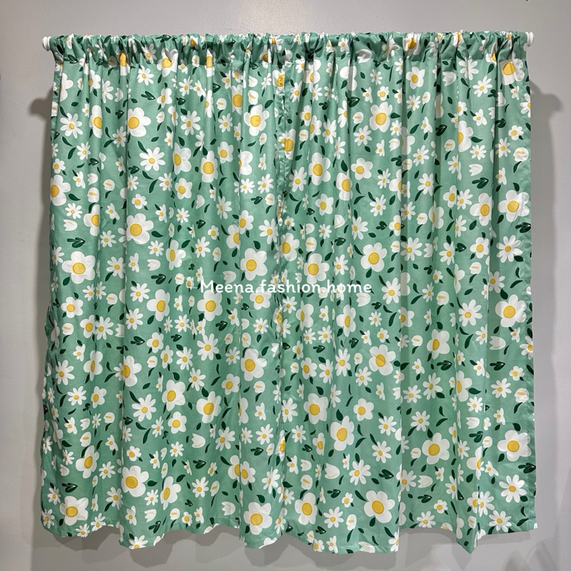 แนะนำ ผ้าม่าน ผ้าม่านหน้าต่าง สอดลวดสลิง(ลายดอกวินเทจ)🌺น่ารัก ลดราคาพิเศษถูกสุดๆ ขนาด110x130cm. สินค้าพร้อมส่ง📦 ราคาพิเศษ มีเก็บเงินปลายทาง