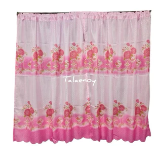 ผ้าม่านหน้าต่าง ม่านสอดลวด ผืนละ 55 บาท ผ้าม่านหน้าต่าง 90×130 cm. (พร้อมส่ง)