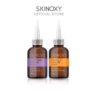 [เซ็ตคู่ดูแลผิว] SKINOXY Pro Booster Serum ขนาด 30ml. และ Aloe Vera Gel & Cleanser (เลือกสูตรได้)