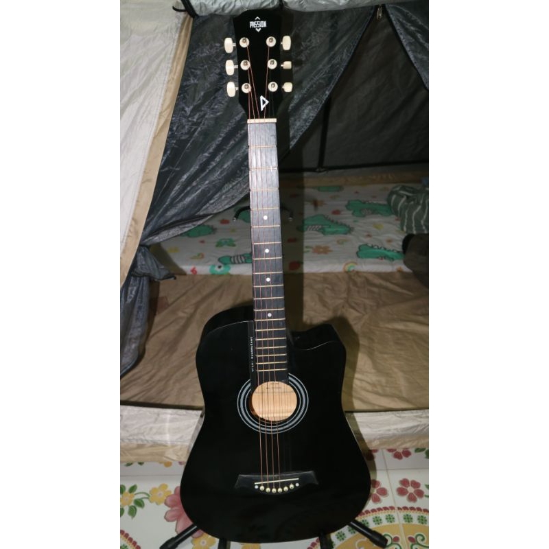 Passion กีต้าร์โปร่ง 38 นิ้ว คอเว้า รุ่น PS-38 สีดำ มือสอง