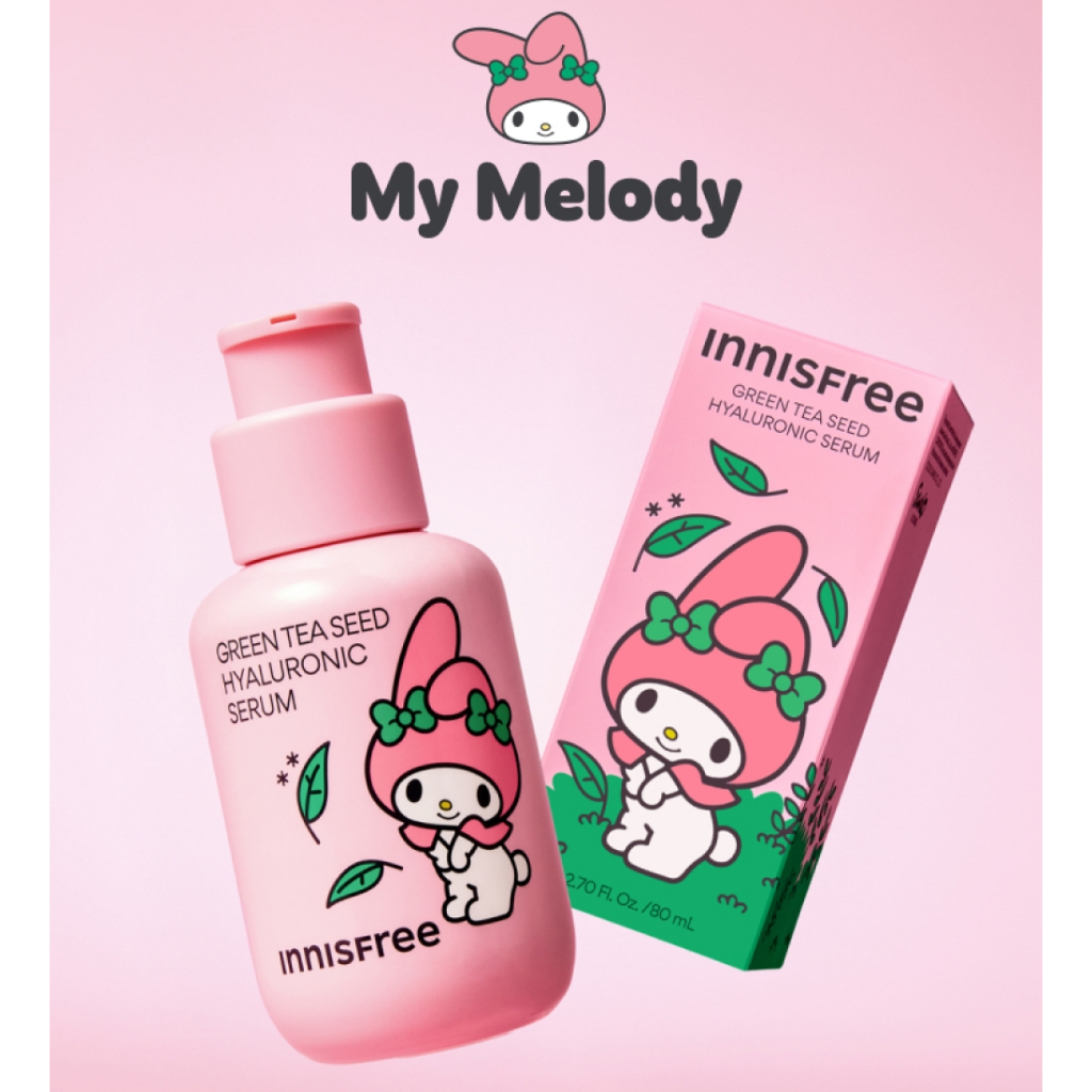 Innisfree My Melody Green Tea Seed Serum 80ml / Steven Harrington x Innisfree Green Tea Seed Hyaluronic Serum 15ml+80ml