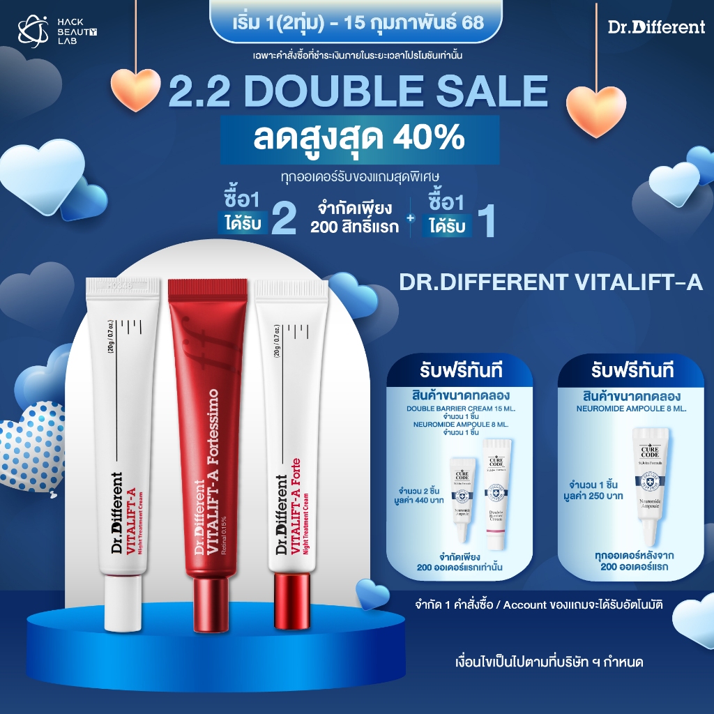 DR.DIFFERENT VITALIFT-A ทรีทเม้นท์เข้มข้นสูตรแพทย์เฉพาะทางด้านผิวหนัง “ ALL IN ONE ” เพื่อดูแลปัญหาริ้วรอย