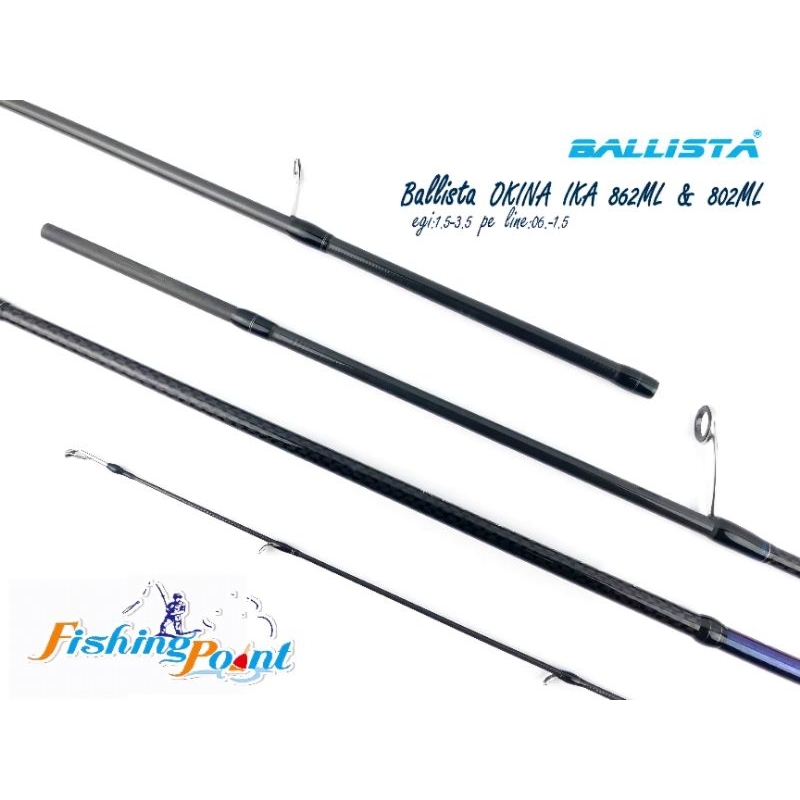 Ballista OKINA IKA by RYOKO คันเบ็ดตกหมึก คันตกปลาหมึก 862ML / 802ML ชุดไกด์ fuji