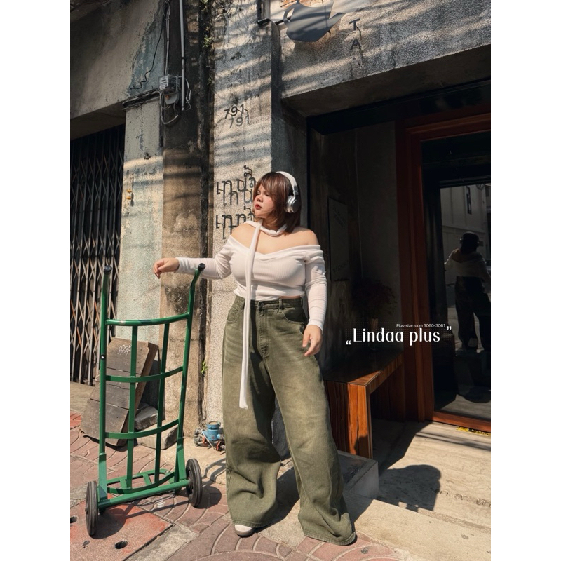 พร้อมส่ง         กางเกงยีนส์ขากระบอกใหญ่พิเศษ buggy jeansสีใหม่แม่ชม ราคา ถูกที่สุด ดีลบีเคเค แกลเลอรีภาพที่ 6