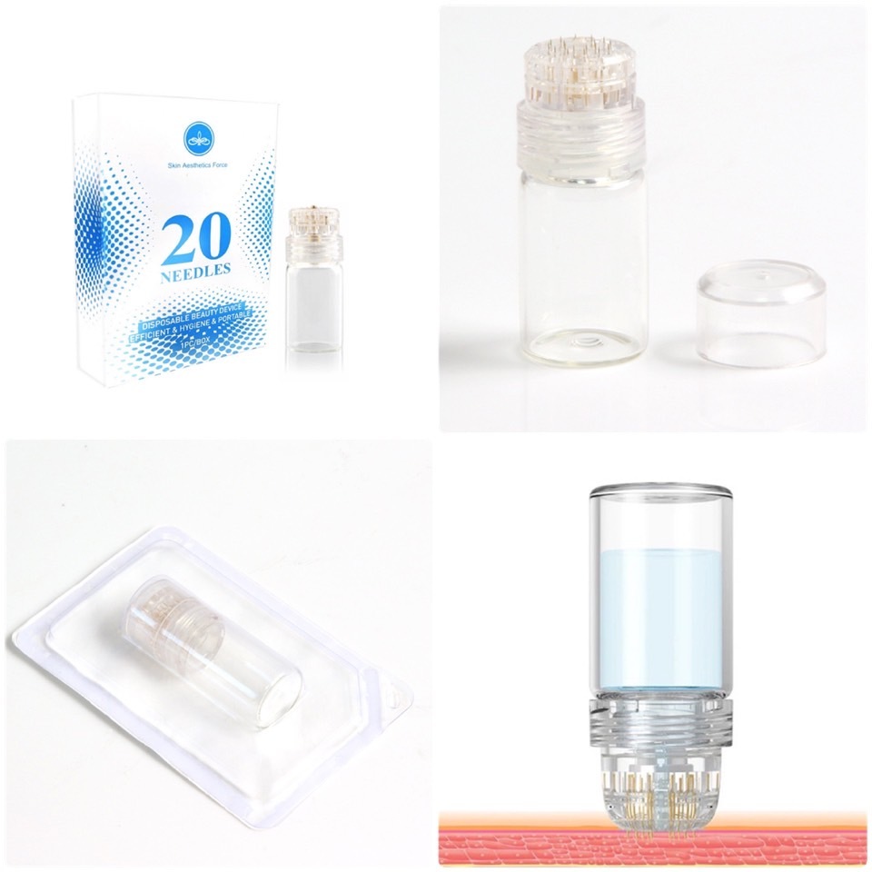 [รุ่นใหม่ส่งจากกรุงเทพ] เข็มกลิ้ง hydra pin 20 กล่องฟ้า เดอร์มาโรลเลอร์