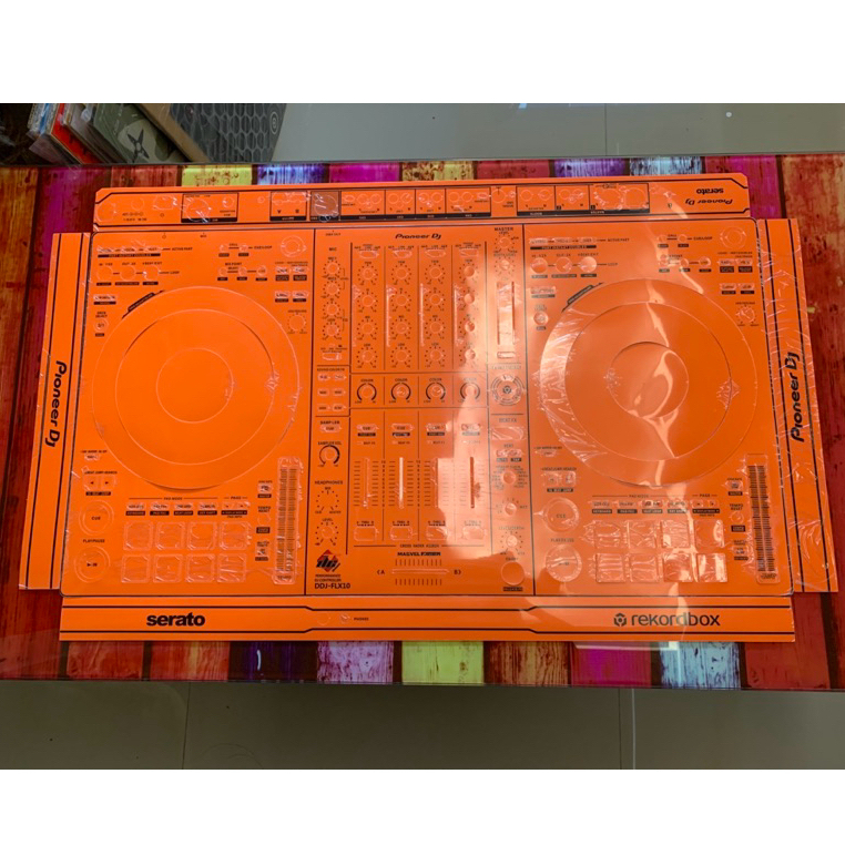 Skin cover dj for DDJ FLX10 สีส้ม สติกเกอร์ติดเครื่องDJ สีส้ม สำหรับเครื่องเล่นDJ รุ่น DDJ FLX10