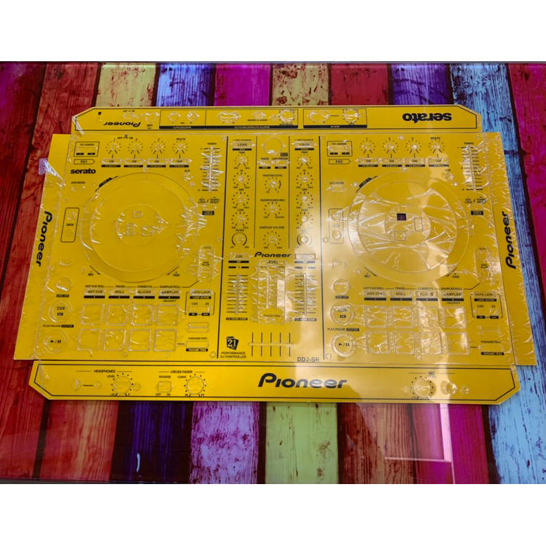 Skin cover dj for DDJ SR สีทอง สติกเกอร์ติดเครื่อง DJ สำหรับเครื่องเล่น DJ รุ่น DDJ SR
