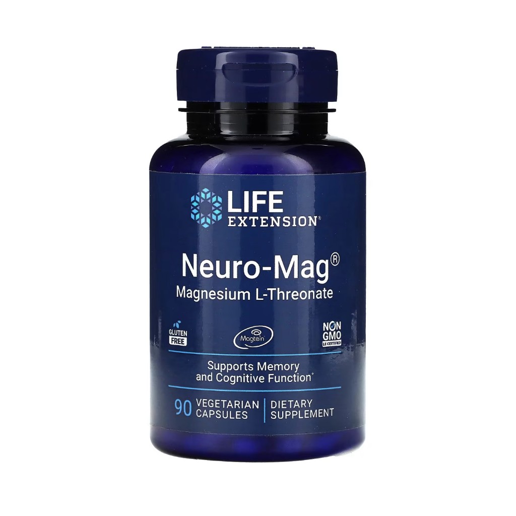 [พร้อมส่ง] Life Extension Neuro-Mag Magnesium L-Threonate แมกนีเซียม 90 Vegetarian Capsules