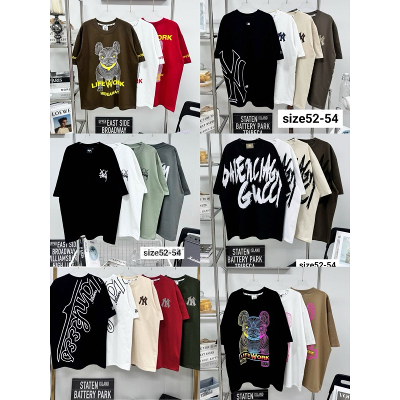 •เสื้อยืดโอเวอร์ไซส์ อก52-54
