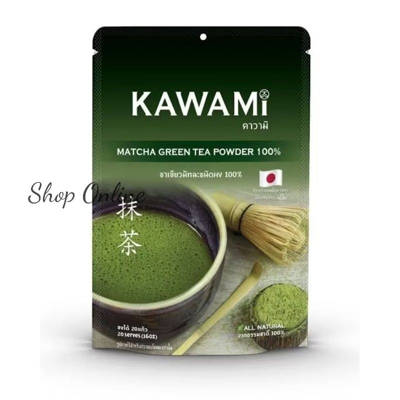 KAWAMI Matcha คาวามิ มัทฉะ ถุงใหญ่ ผงมัทฉะ 100% ชาเขียวมัทฉะแท้ นำเข้าจากญี่ปุ่น 100 กรัม