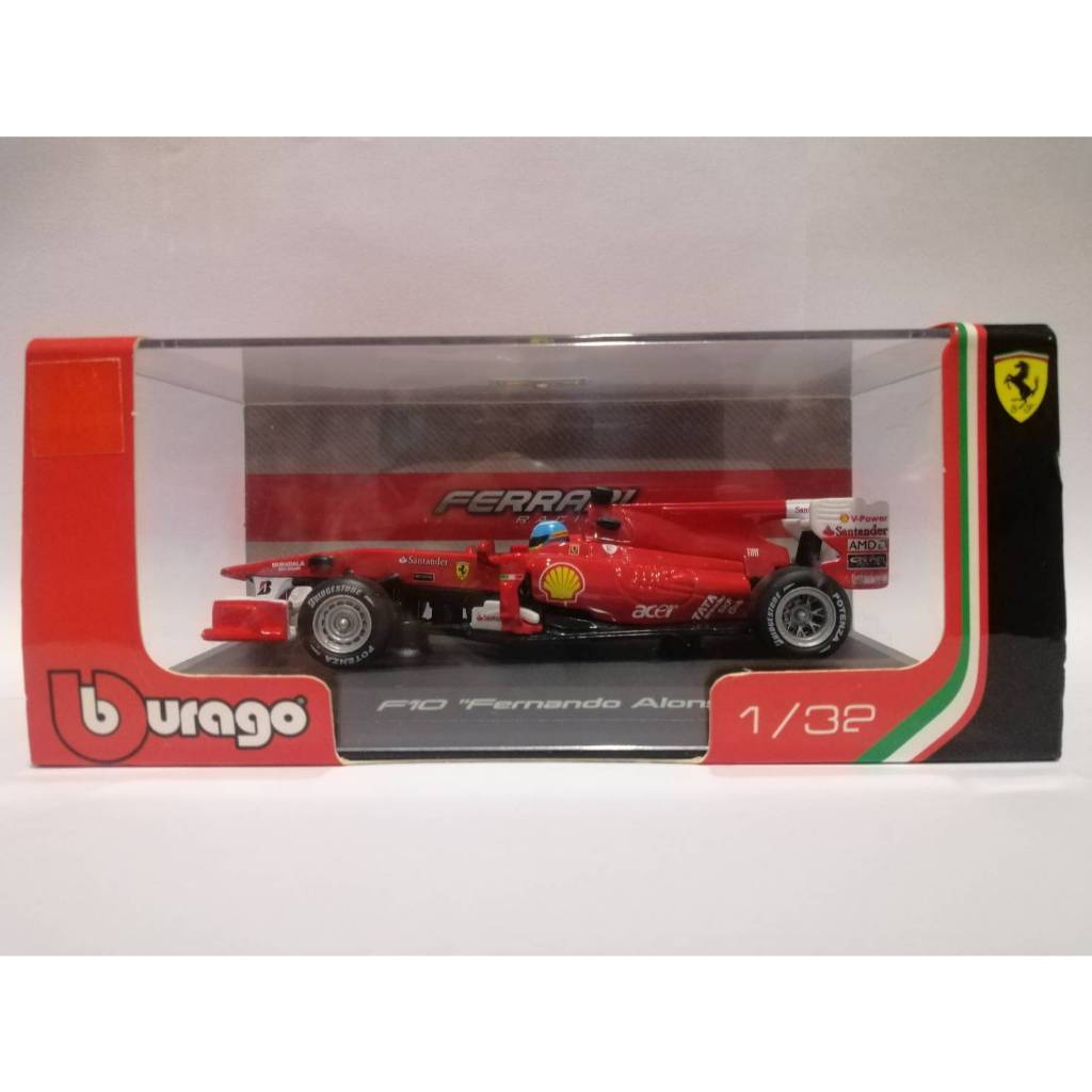 โมเดลรถ Burago Ferrari F10 Fernando Alonso NO.8 Scale 1:43 IN Package NEW