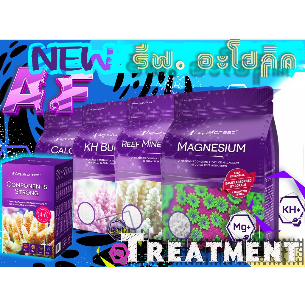 Aquaforest Water treatment Calcium / KH / Magnesium และ Reef Mineral กับ Component Strong สูตรไม่ลับ