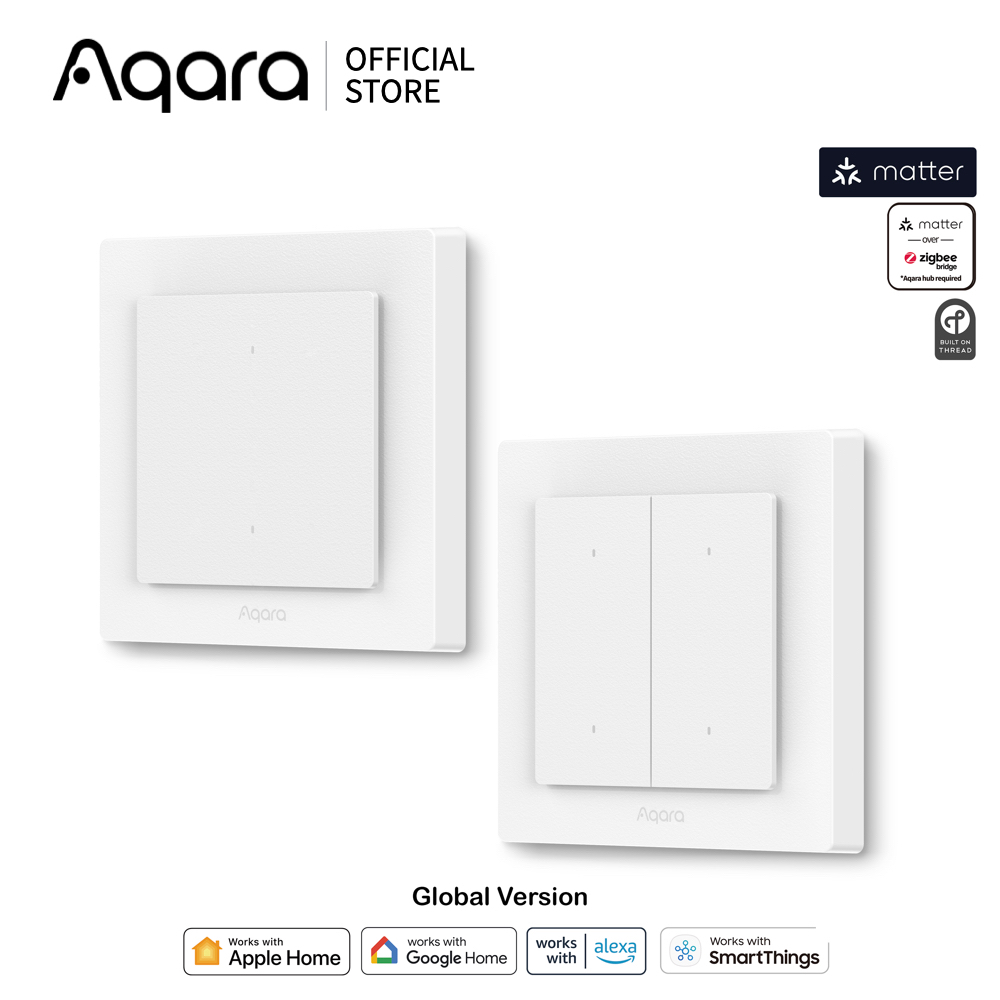 Aqara - Light Switch H2 EU (2buttons, 1 Channels) , (4 buttons, 2 Channels) สวิตช์อัจฉริยะ