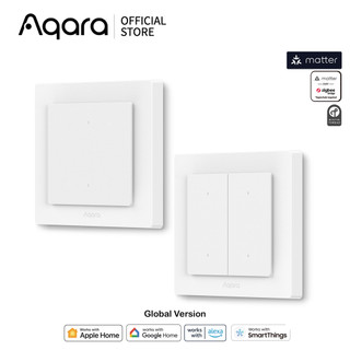 Aqara Light Switch H2 สวิตช์อัจฉริยะ Matter over Thread + Zigbee ใช้ได้ทั้งมี/ไม่มี Neutral | เฟรม 55 มม.